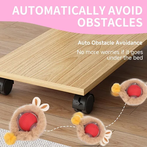 Vista 8 de Pelota de juguete interactiva para gatos, rodante rápido, juguetes automáticos para gatos activados por movimiento, sonido de pájaro simulado