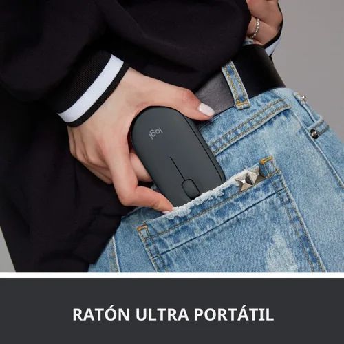 Vista 4 de Logitech Pebble i345 Ratón inalámbrico Bluetooth para iPad - Grafito