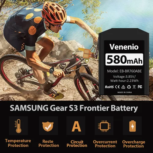 Vista 3 de [580mAh] Batería para Samsung Gear S3 Frontier (SM-R760) y Gear S3 Classic, reemplazo de batería de alta capacidad para SM-R770, BR760, R765