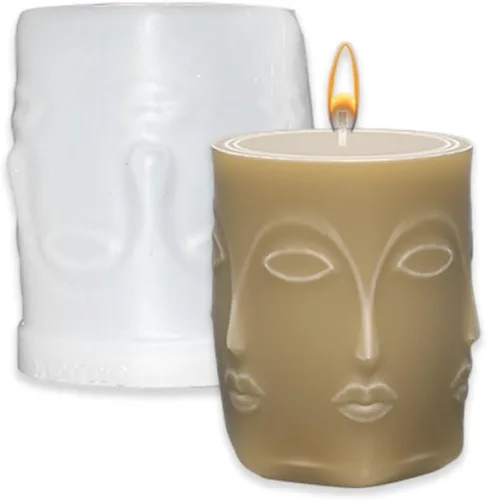 Vista 5 de Cestony 3D - Molde de vela con forma de vela de la mejor mamá del mundo, moldes de silicona para velas de bricolaje, pilar de resina, velas