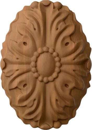 Vista 9 de Ekena Millwork ROS02X04ASAL Roseta ovalada Ashford, 1 7/8 pulgadas de ancho x 2 3/4 pulgadas de alto x 1/2 "P, aliso Alder