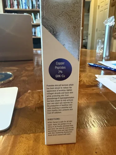 Vista 7 de Vitali Suero peptídico de cobre GHK-Cu al 2% – Suero hidratante ligero para una piel más suave y radiante – 1.69 onzas líquidas