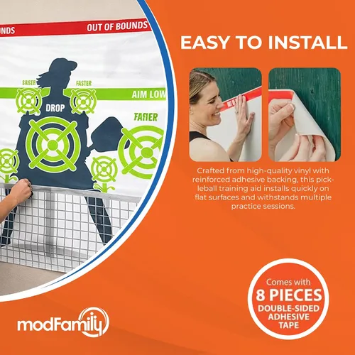 Vista 4 de Modfamily - Póster de tablero de práctica de Pickleball Dink Pad Rebounder Training Aid – Mejora tu juego de pickle-ball dinks y reflejos