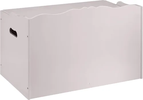 Vista 5 de Amazon Basics Caja de juguetes para niños, baúl organizador de madera, gris, 30 x 18 x 19 pulgadas