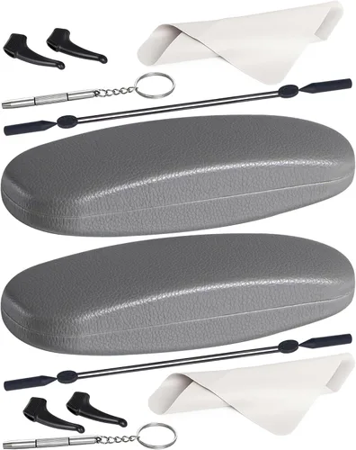 Vista 15 de RayLove Fundas rígidas unisex para gafas, estuche protector para gafas