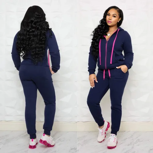 Vista 3 de Mrskoala - Buzo deportivo de 2 piezas para mujer, pantalones largos, Classic, XXL