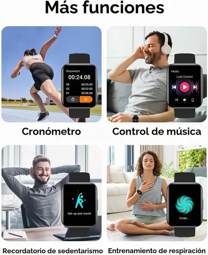Vista 7 de Relojes inteligentes para mujeres y hombres con Bluetooth llamadas telefónicas compatibles con teléfonos iPhone/Android, monitor de ritmo cardíaco