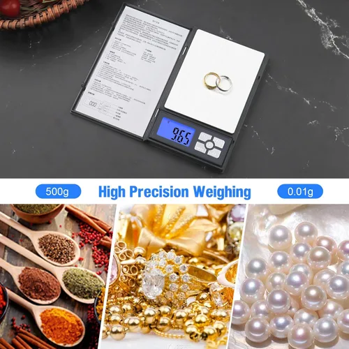 Vista 7 de UNIWIGH - Báscula digital de bolsillo de 0.00 oz de precisión, 17.64 oz de alta precisión, peso digital de cocina gramo y oz para alimentos, joyas