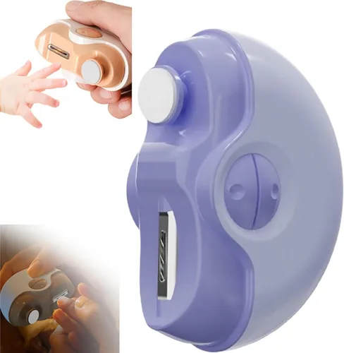 Vista 9 de Cortaúñas eléctrico, kit de lima de uñas eléctrico inalámbrico recargable por USB 2 en 1, cortaúñas automático, 2 velocidades, juego profesional