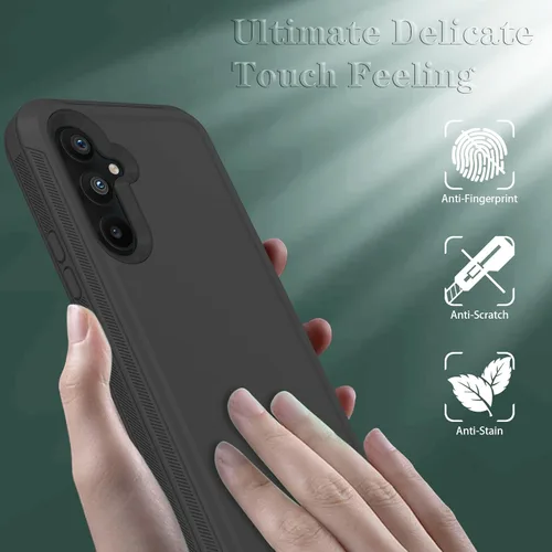 Vista 6 de Funda para teléfono Qinmay para Samsung Galaxy A54 5G con protector de pantalla HD, funda de 3 capas resistente a golpes y caídas para Galaxy A54