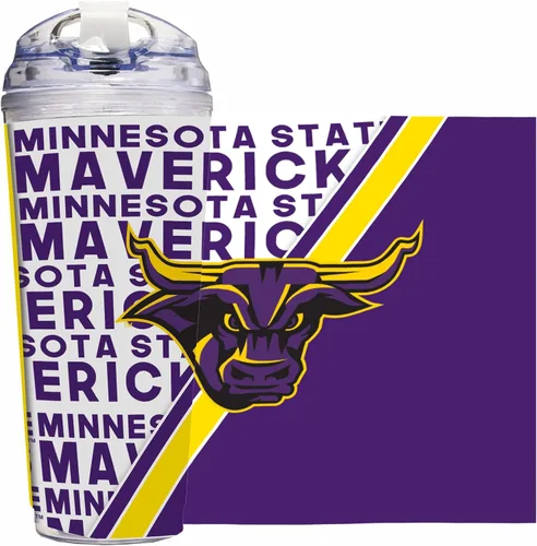 Vista 23 de Rico Industries Taza acrílica NCAA estándar de 24 onzas con tapa con bisagra, taza de doble pared oficialmente licenciada con pajita