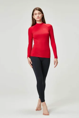 Vista 4 de DEVOPS - Paquete de 2 camisas de manga larga térmicas de cuello tortuga para mujer de comprensión, para usar debajo de la ropa