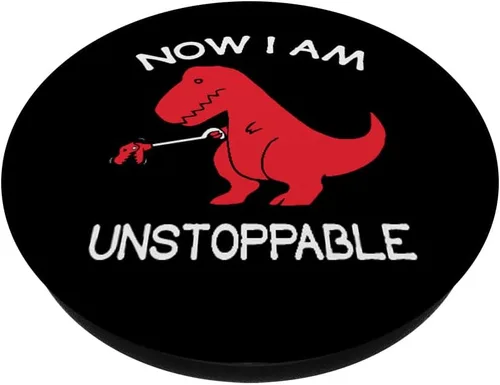 Vista 2 de Now I'm Unstoppable – Funny Pop Socket TRex – PopSockets Grip y soporte para teléfonos y tabletas