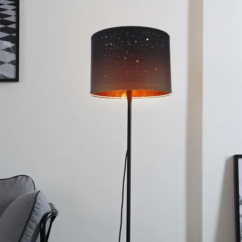 Vista 9 de Pantalla de lámpara de mesa, pantalla de repuesto para lámpara de tambor estrellado, pantalla de barril de estrella, clip, cubierta de luz