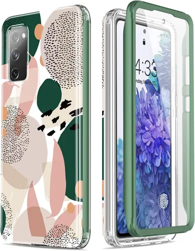 Vista 13 de Esdot Funda compatible con Samsung Galaxy S20 FE con protector de pantalla integrado, con diseño de moda para mujeres y niñas, funda protectora