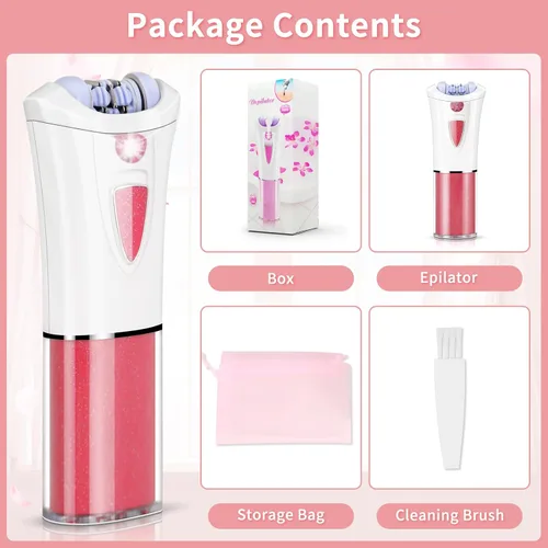 Vista 8 de Depiladora facial para mujer, depiladora facial con luz LED, pinzas eléctricas de deslizamiento suave para cara, brazos, piernas, línea de bikini