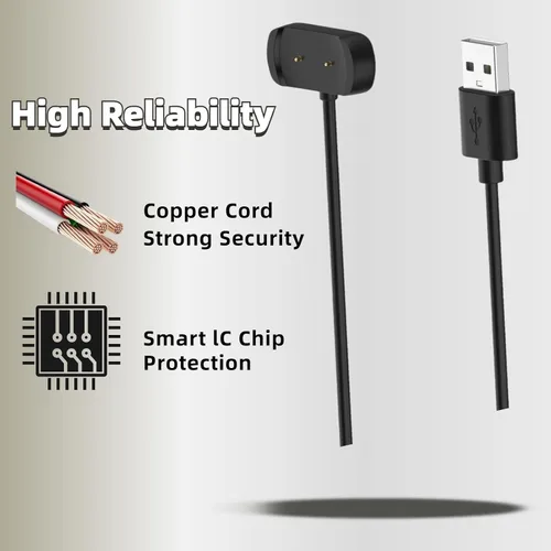 Vista 4 de Cargador para Amazfit GTS 2/GTS 2e/GTS de 2 minutos, compatible con Amazfit GTS 4 Mini, cable de carga magnético USB A de 3.3 pies/3.3 ft