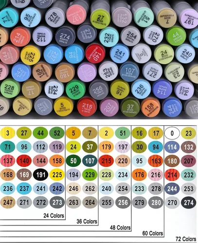 Vista 7 de Marcador de alcohol, 24 marcadores de dibujo artístico, juego de bolígrafos para artistas, proveedor de trabajo necesario para artistas, doble