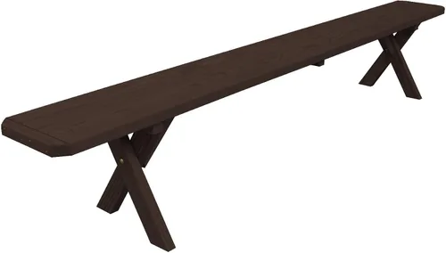 Vista 9 de Furniture Barn USA Pine - Banco cruzado de 2 pies, color negro