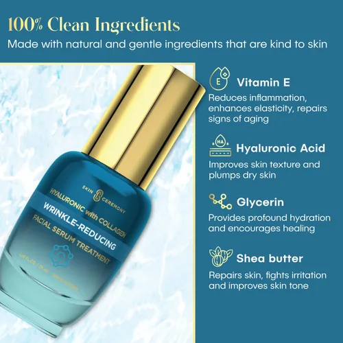 Vista 4 de Suero reductor de arrugas de ácido hialurónico y colágeno, hidratación profunda, rellena y suaviza la piel, probado por dermatólogos, belleza