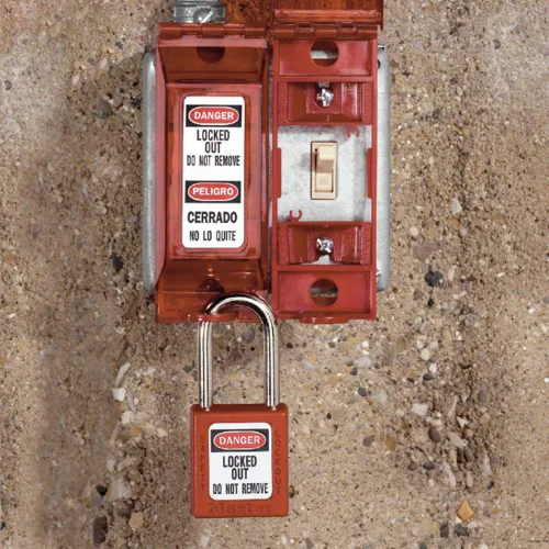 Vista 2 de Tapa para interruptor de pared/bloqueo, color rojo, Rojo, 1