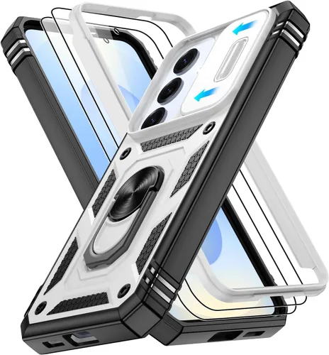 Vista 168 de Gritup Funda para Google Pixel 6 con cubierta deslizante para cámara y protector de pantalla (2 unidades), soporte de anillo giratorio 360°, funda