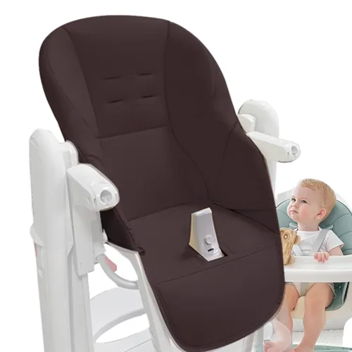Vista 16 de LAFANDE Fundas para silla alta para bebé, cojín para silla de comedor de bebé, cojín transpirable, piel sintética con asiento acolchado para Peg
