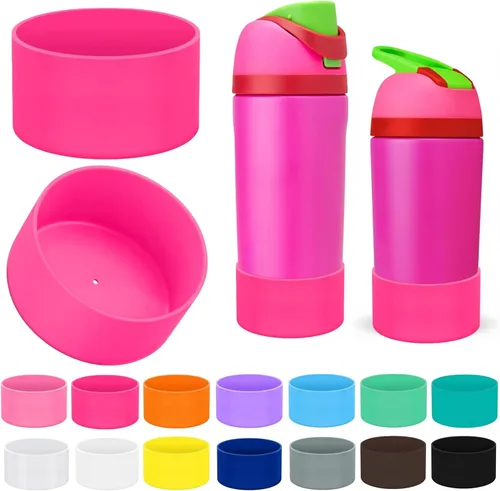 Vista 12 de 2 botas protectoras de silicona compatibles con Owala Kids de 16 onzas y 14 onzas, accesorios para 12 onzas, antideslizantes, resistentes a