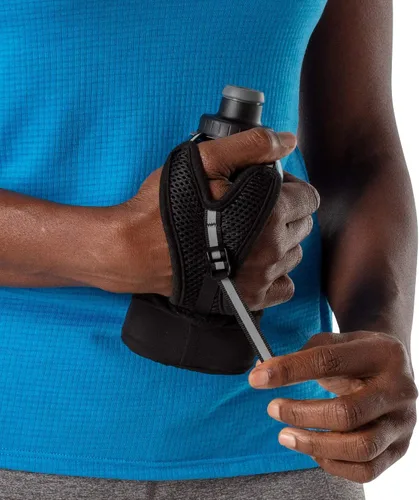 Vista 6 de Nathan Running Handheld Water Bottle Adjustable No-Grip Quick Squeeze Lite Hand Strap. Reflective Hydration