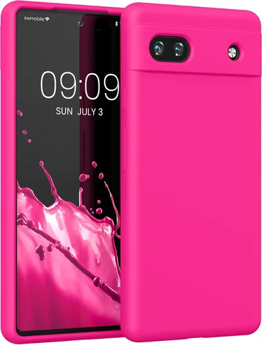 Vista 17 de kwmobile Funda Compatible con Google Pixel 6 Pro - Funda de teléfono de silicona TPU con acabado suave - Azul Arrecife