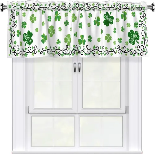 Vista 21 de Cenefa de estrella del oeste de Texas para ventana, rústica, granja, granero, cocina, cenefa de ventana rural vintage con bolsillo para barra