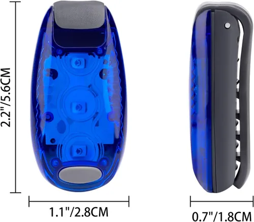 Vista 4 de 12 Pack Led Safety Light, Safety Light, High Visibility Strobe Running Lights Used for Bicycle, Walking Etc. Clip-On Running Lights Clip to Clothes
