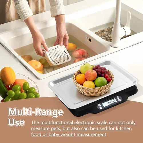 Vista 6 de Helsevesen Báscula digital de precisión para animales pequeños (66.1 lbs/0.07 oz; 66 libras/0.1 oz), báscula de cocina, báscula postal, báscula