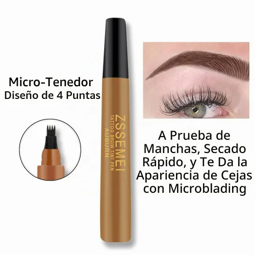 Vista 6 de Lápiz de cejas impermeable para mujer, lápiz de cejas de tatuaje de microblading, de larga duración todo el día, crea un aspecto natural