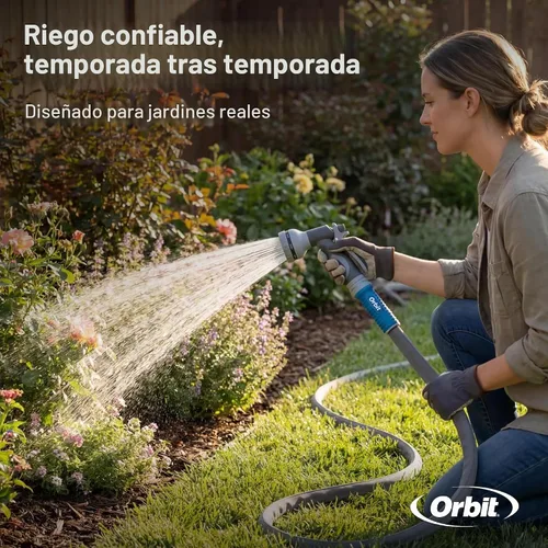 Vista 8 de Orbit 33185 ExoJacket - Manguera de jardín de tela resistente, 50 pies x 5/8 pulgadas