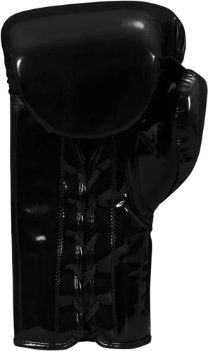 Vista 5 de TITLE Boxing Inferno Intensity Guantes de Entrenamiento con Cordones - MMA, Kickboxing, Saco de Boxeo, Sparring - 14, 16, 18 oz Negro/Dorado