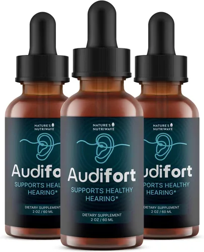 Vista 5 de Gotas Audifort – Semilla de uva y Panax Ginseng – 2 onzas, 1 mes de suministro Semilla de uva y Panax Ginseng, líquido herbal Sin OMG, fabricado