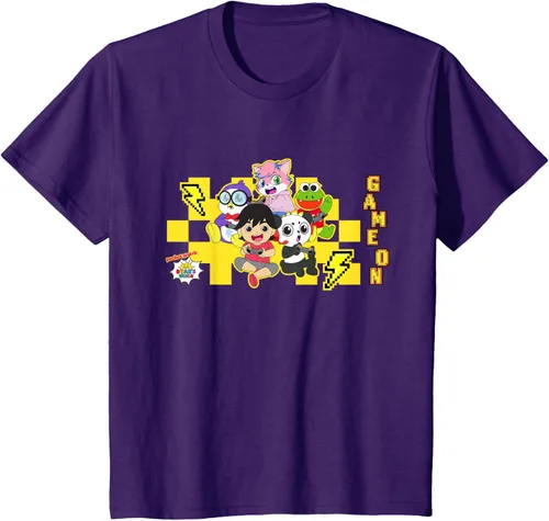 Vista 21 de Ryan's World Game On Characters Camiseta, Negro, S