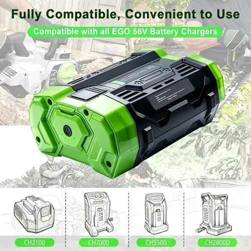Vista 6 de FSKE Reemplazo de 3.0Ah para batería EGO BA1400T BA2800T compatible con batería EGO 56V