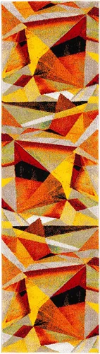 Vista 17 de SAFAVIEH Porcello Collection - Alfombra decorativa de 2 pies 3 pulgadas x 4 pies, gris claro y naranja, diseño abstracto moderno, no desprende