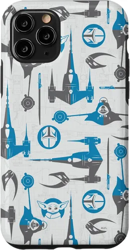 Vista 27 de Funda para iPhone 16 Star Wars The Mandalorian & Grogu Signets y Starships