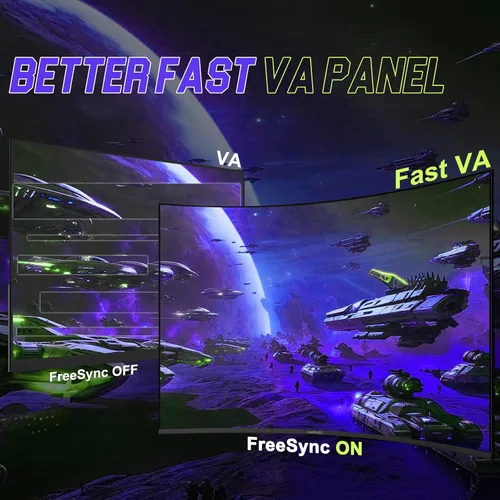 Vista 70 de Amzfast - Monitor de juegos de 24 pulgadas 180Hz 200Hz FHD 1080p, monitor de computadora, sincronización adaptativa de 1 ms, 3000:1, pantalla HDR