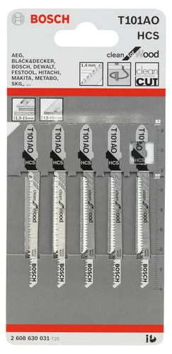 Vista 2 de Bosch 2608630031 Hoja de sierra "T 101 AO" (5 piezas)