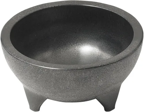 Vista 4 de Winco Molcajete - Cuencos para salsa, 4 onzas, color negro, juego de 4