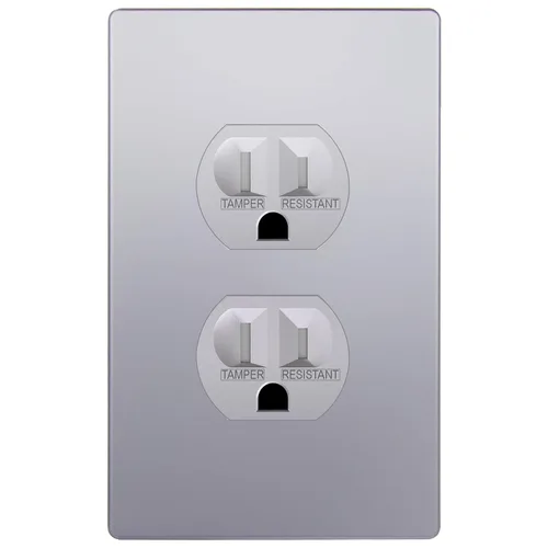 Vista 14 de ENERLITES Receptáculo dúplex, tomas de pared eléctricas resistentes a manipulaciones, grado comercial, 15A 125V, autoconectado, 2 polos, 3 cables