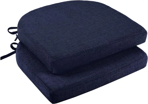 Vista 35 de downluxe Cojines para sillas de interior para sillas de comedor, almohadillas de espuma texturizada suaves y cómodas para sillas de cocina con lazos