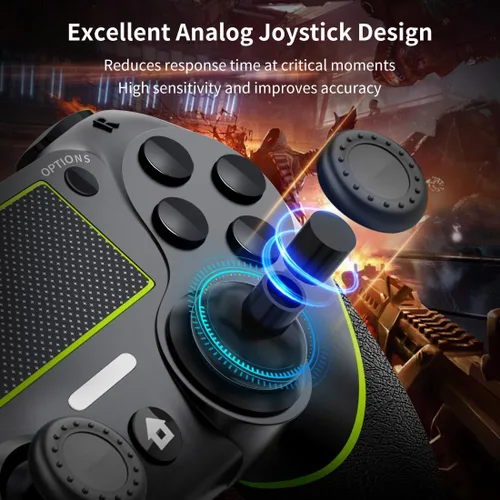 Vista 6 de DIANVEN Wireless Controller for PS4 PC, Wireless Controller for Playstation 4ProSlimPC, Controller Wireless for PS4 PC wVibration, Motion Sensor