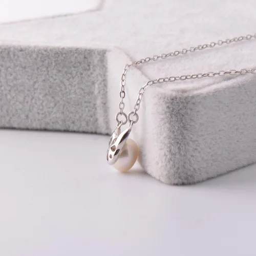 Vista 5 de Paialco Collar con colgante de gatito de plata esterlina con perlas de agua dulce cultivadas, Perla