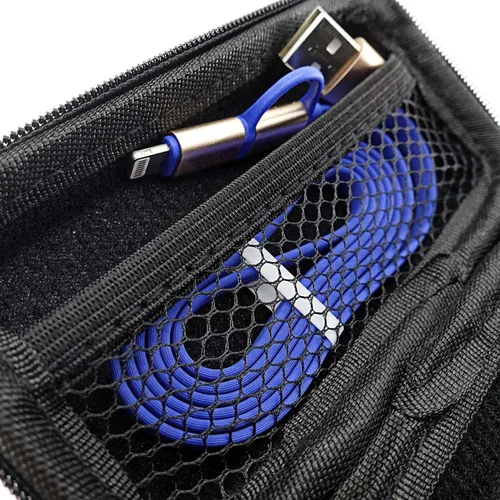 Vista 7 de Bolsa de viaje para unidad flash USB, EVA, a prueba de golpes, a prueba de presión e impermeable, bolsa de viaje para cable USB, auriculares