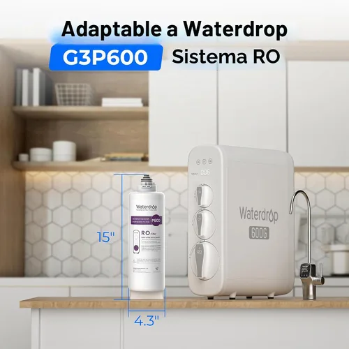 Vista 6 de Waterdrop G3P600 Sistema RO con paquete de filtros de repuesto G3P600-RO